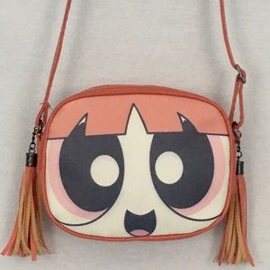 Powerpuff Girls Shoulder Bag Blossom Purse Adjustable Strap Zip Closure Tassels